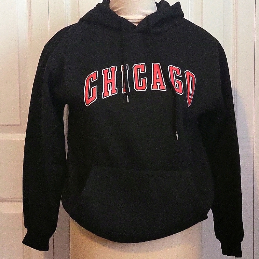 Black Chicago Hoodie size medium